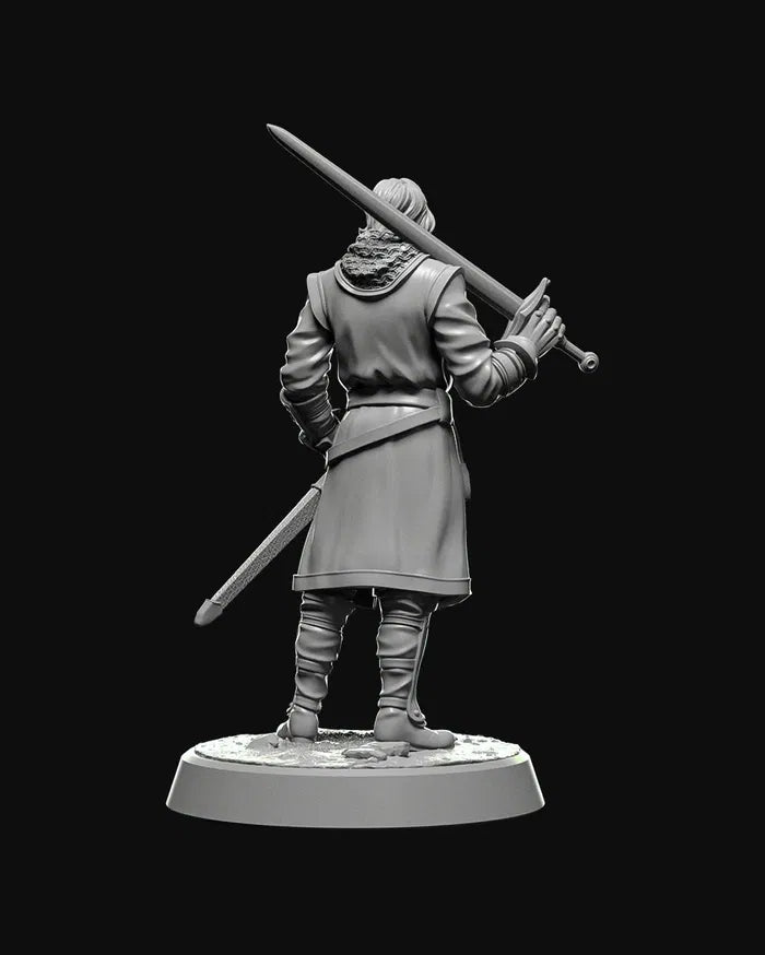 City Guardian 02 ohne Helm – Unbemalte Resin-Miniatur – 32 mm und 75 mm