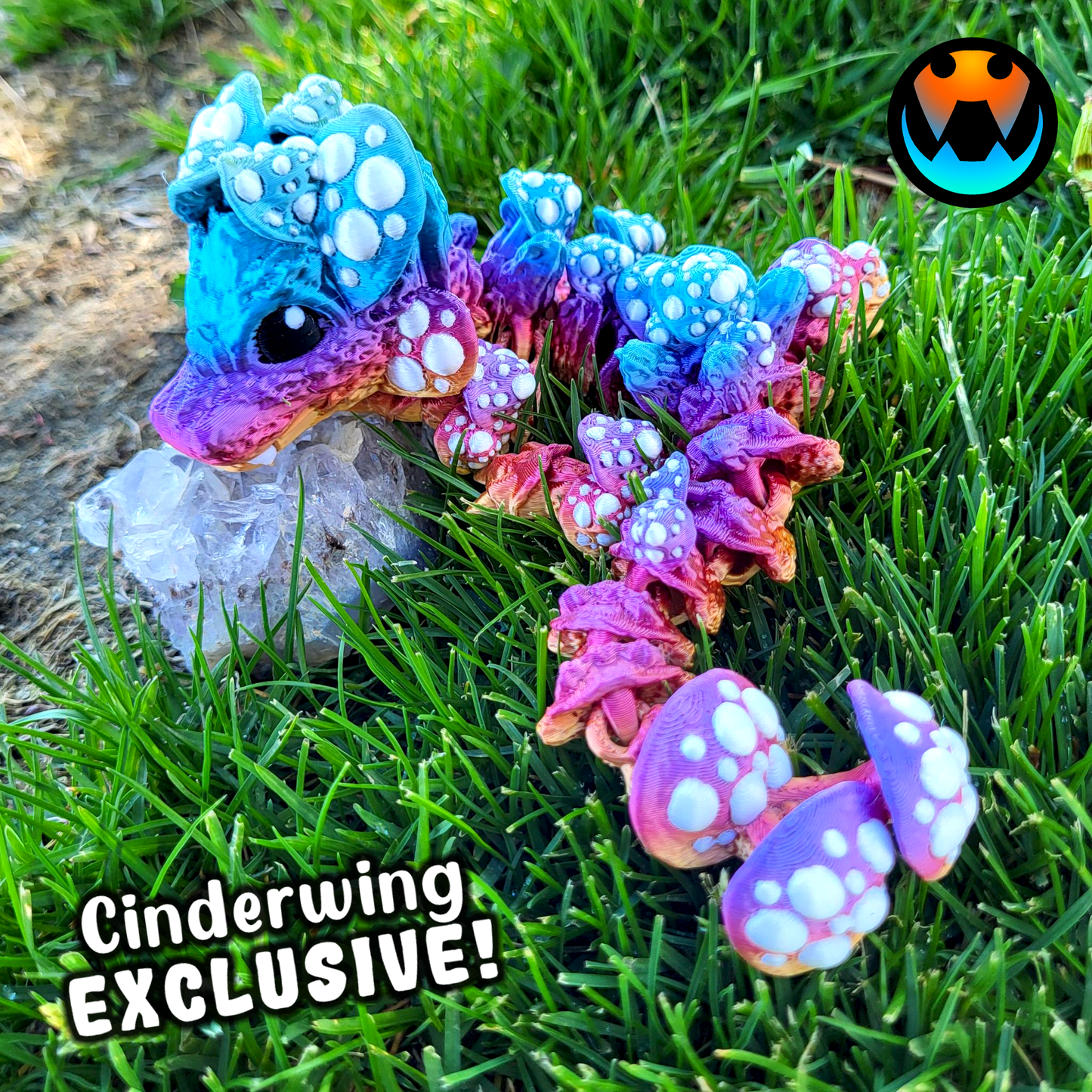 Baby Mushroom Dragon - Figura Articulada Exclusiva