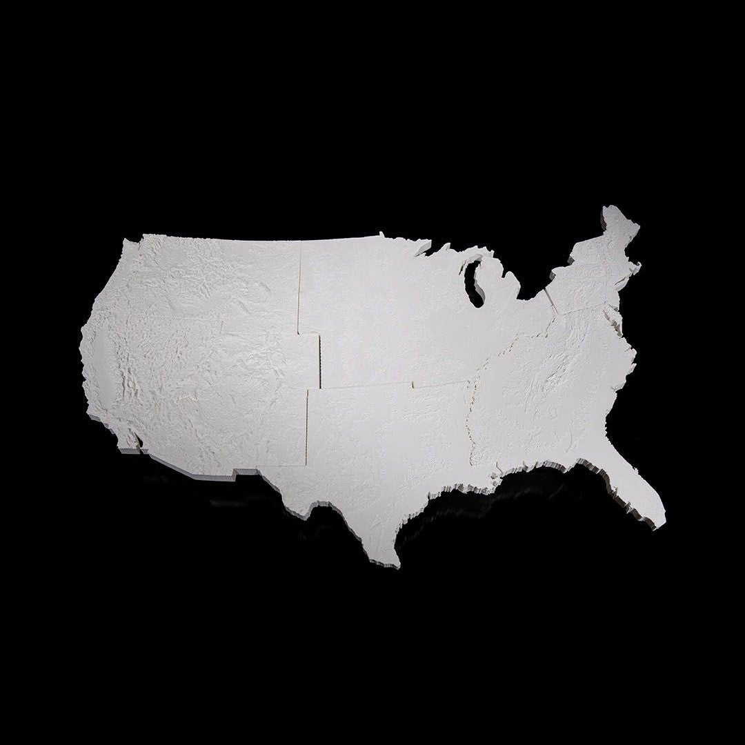 American Map Wall Light - Diseño con Luz Ambiental para Decoración Moderna