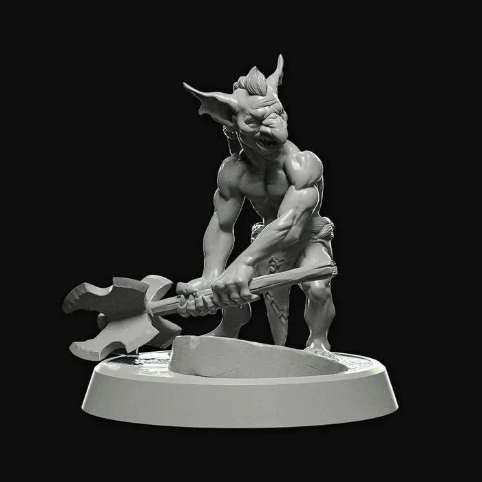 Miniatura Goblin Bárbaro en Resina - 32mm y 75mm