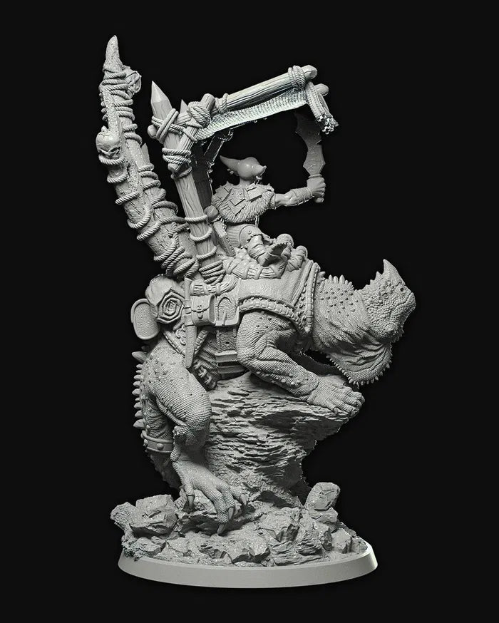 Miniatura de Goblin Barbarian de Resina - 32mm y 75mm