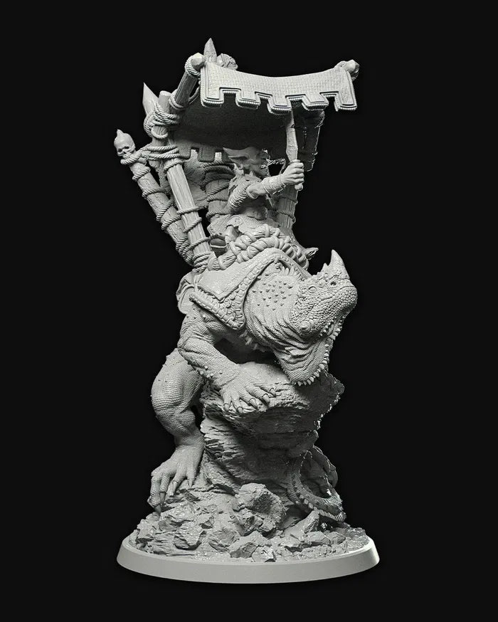 Miniatura de Goblin Barbarian de Resina - 32mm y 75mm