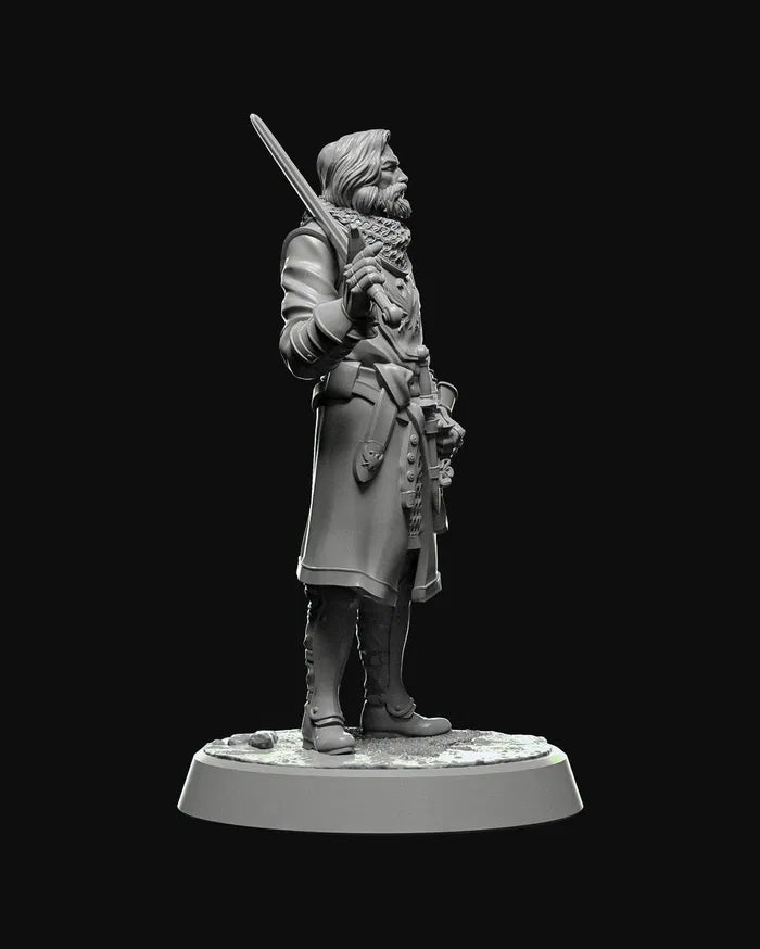 City Guardian 02 without helmet - Unpainted Resin Miniature - 32mm and 75mm