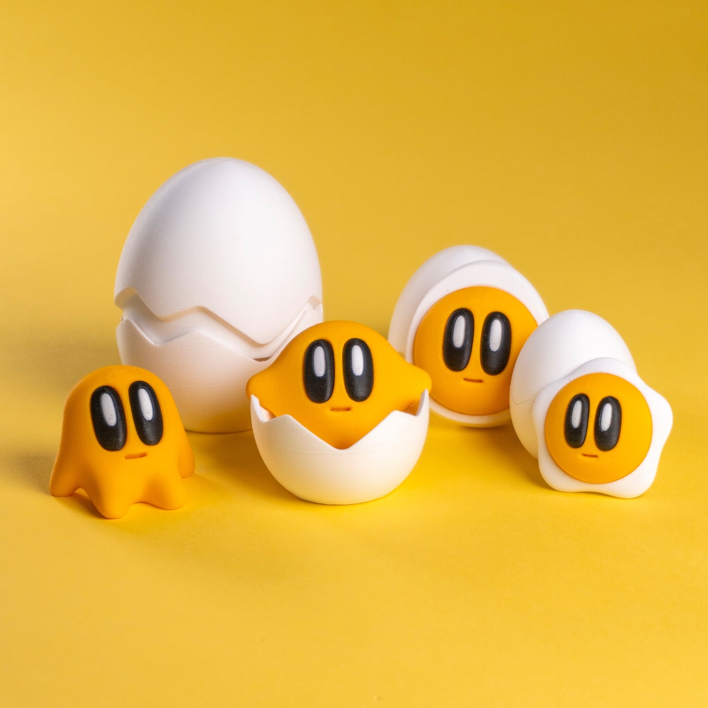 Blob Egg y Yolkie de Blob Lab, colección de figuras Blob Egg and Yolkies