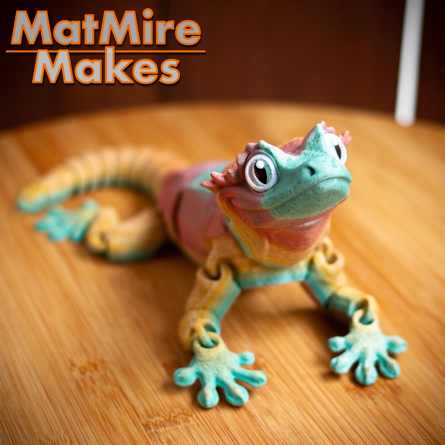 Gecko Articulado Impreso en 3D por MatMire Makes