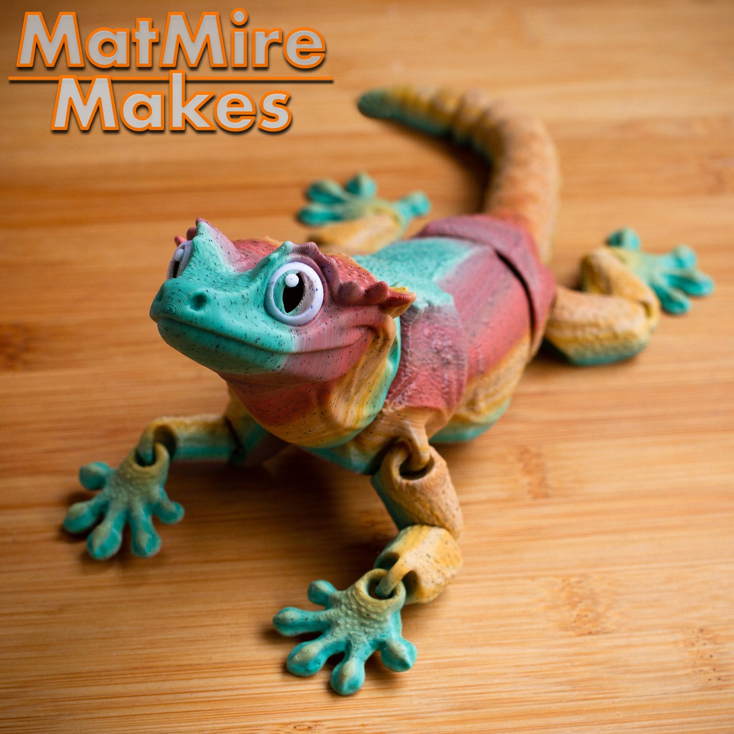 Gecko Articulado Impreso en 3D por MatMire Makes