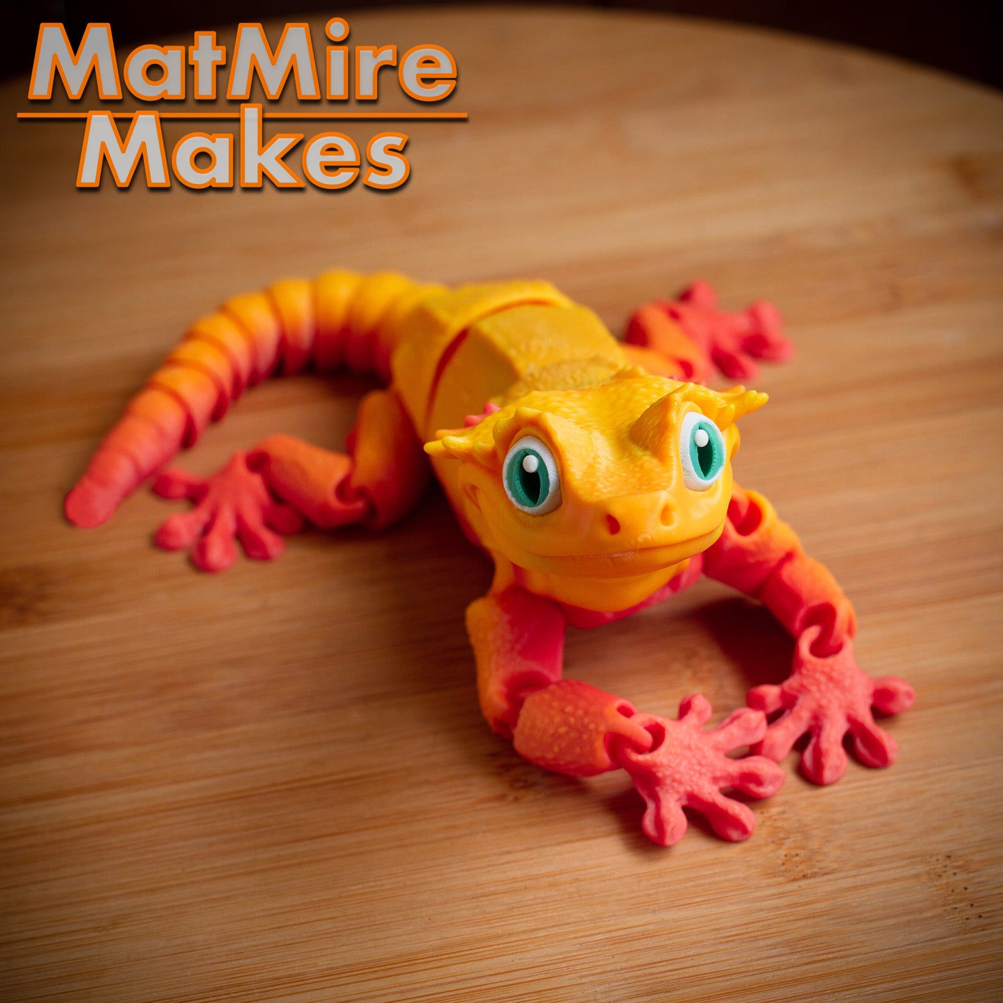 Gecko Articulado Impreso en 3D por MatMire Makes