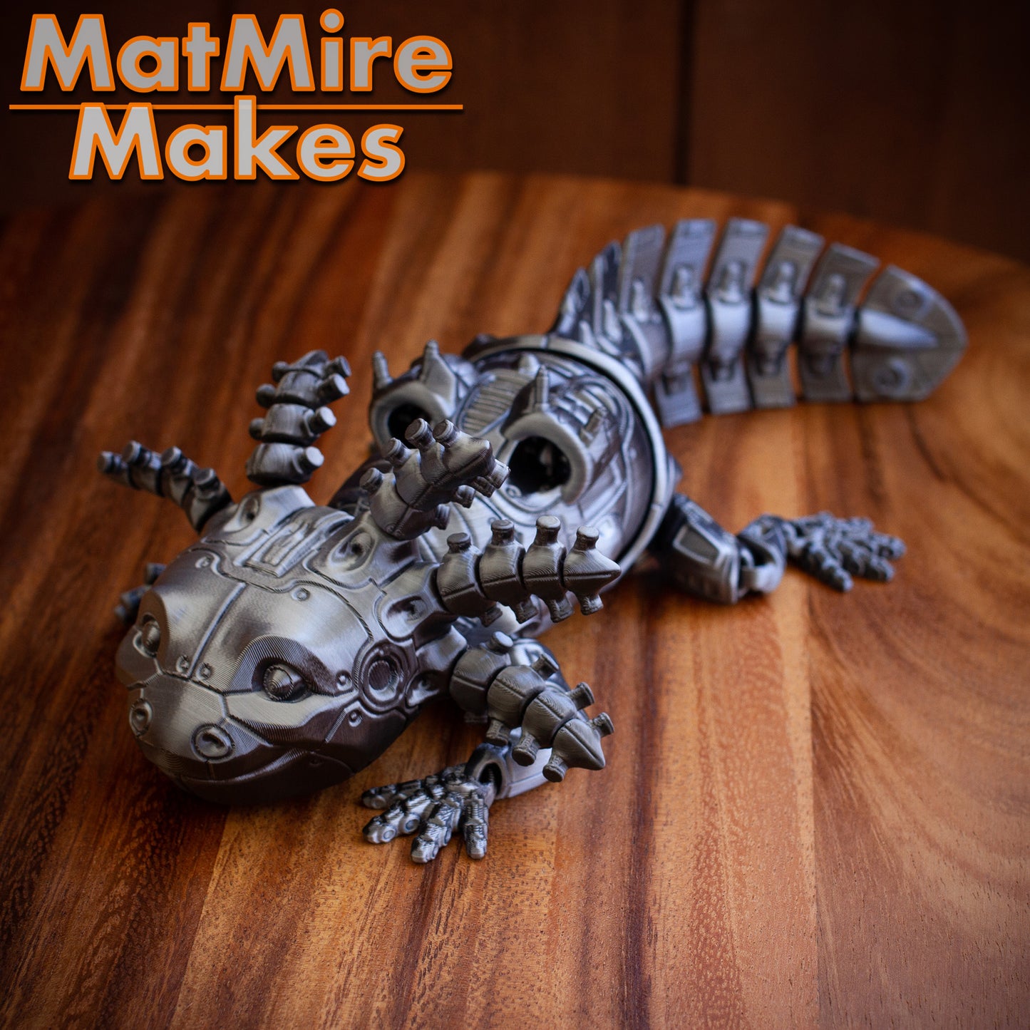 Lagarto Robótico Impreso en 3D por MatMire Makes