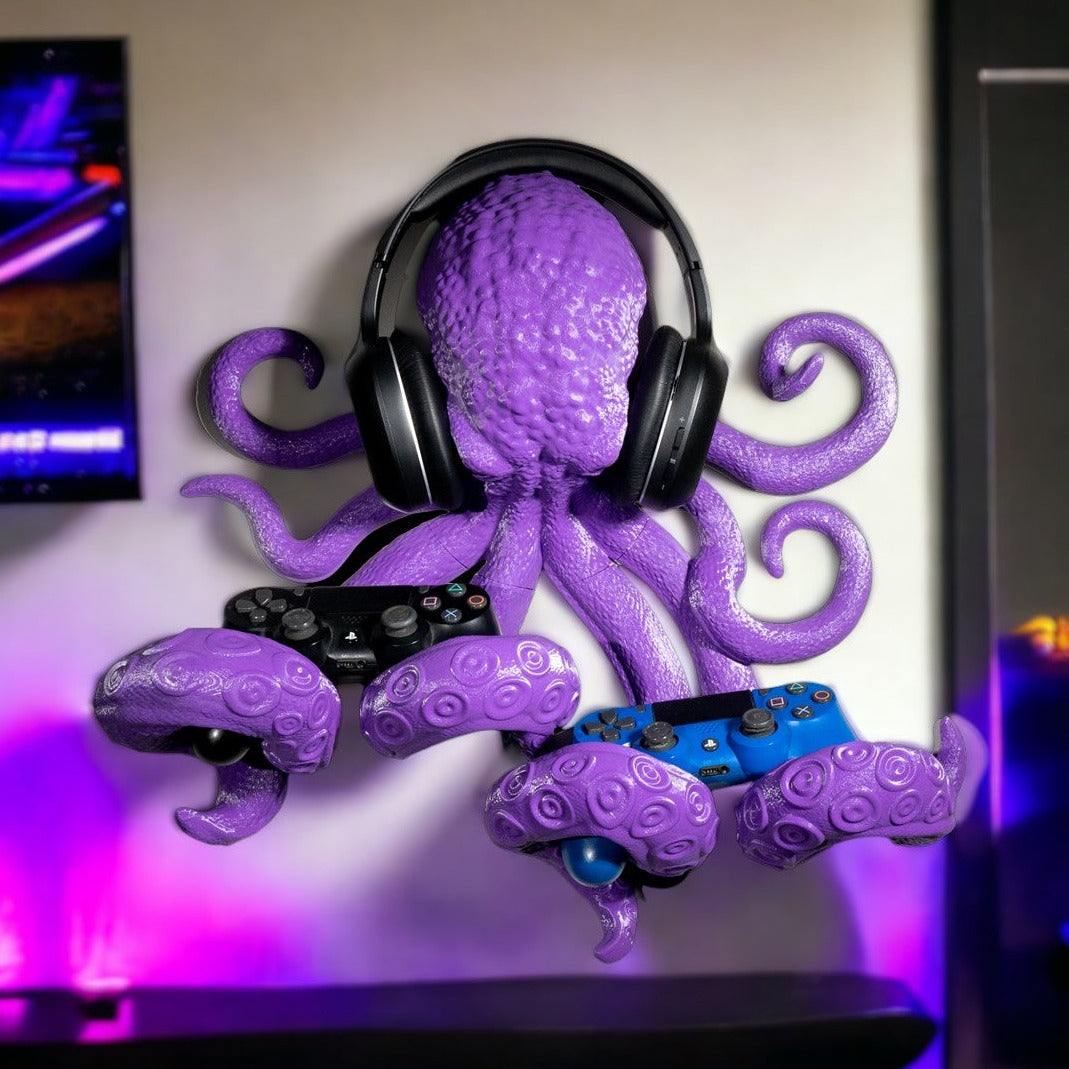 Soporte de Pulpo para Mandos y Audífonos - Organizador de Setup Gaming