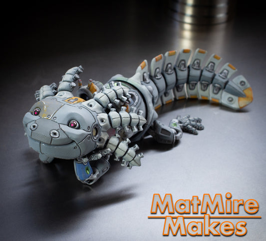 Lagarto Robótico Impreso en 3D por MatMire Makes